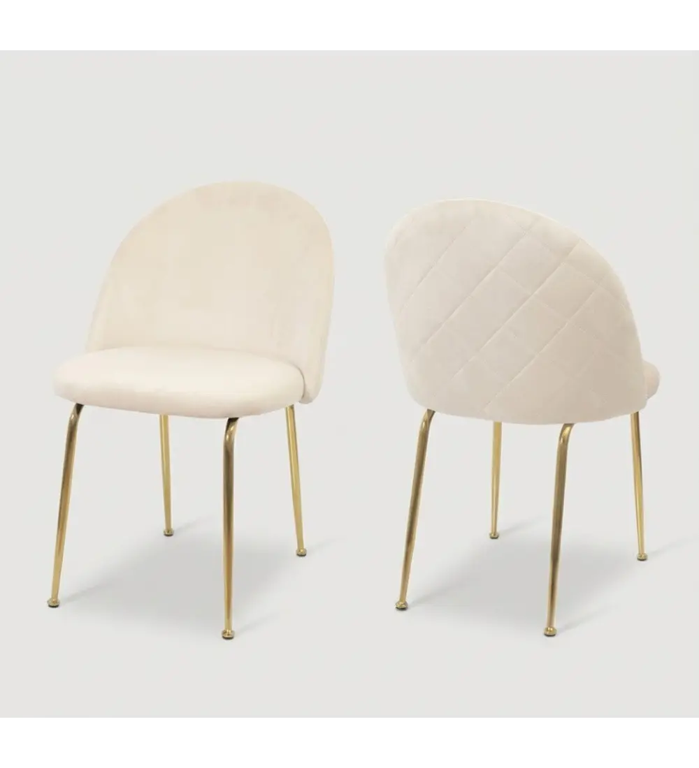 Pack 2 Silla Bread Velvet Gold