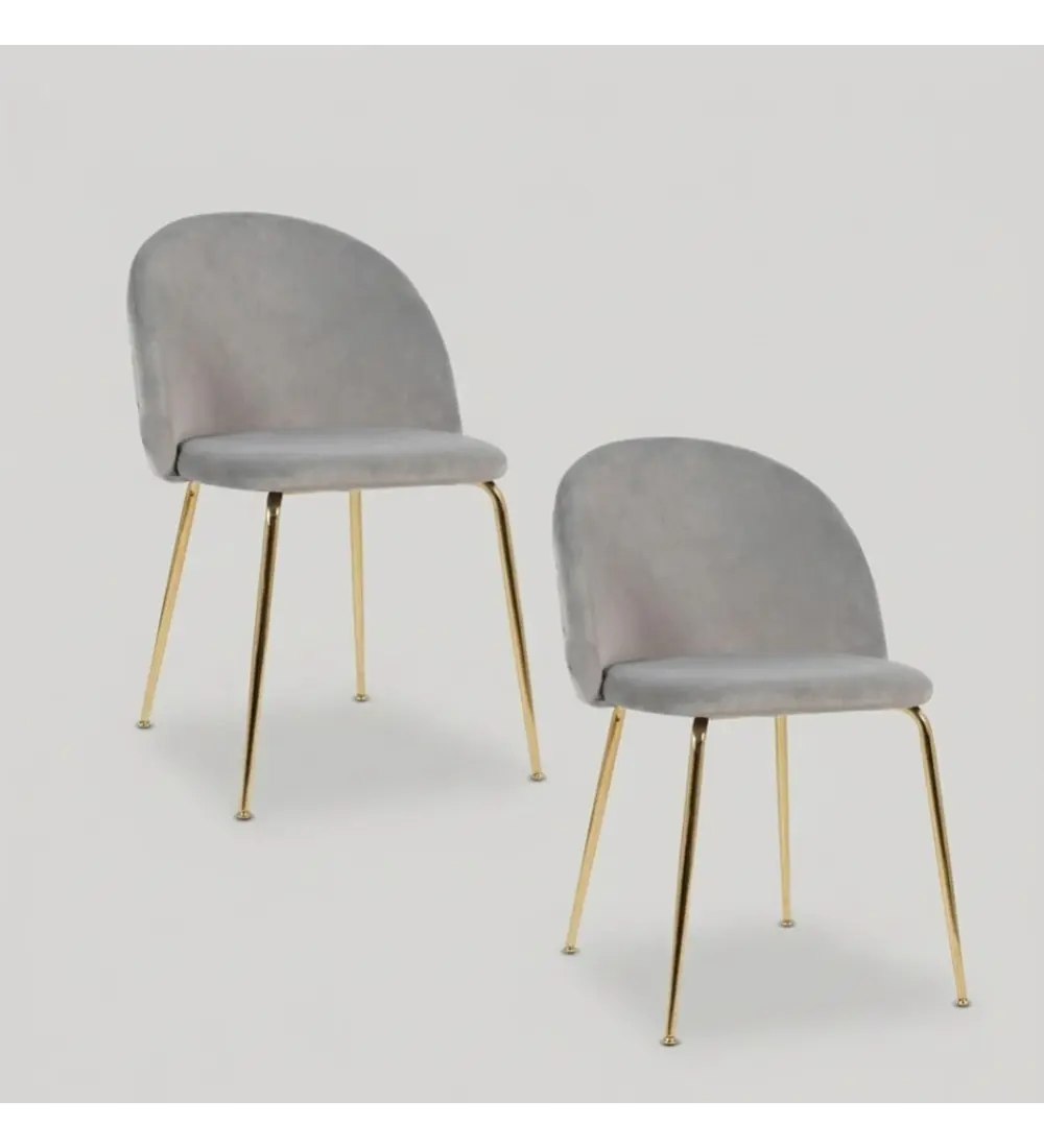 Pack 2 Silla Bread Velvet Gold