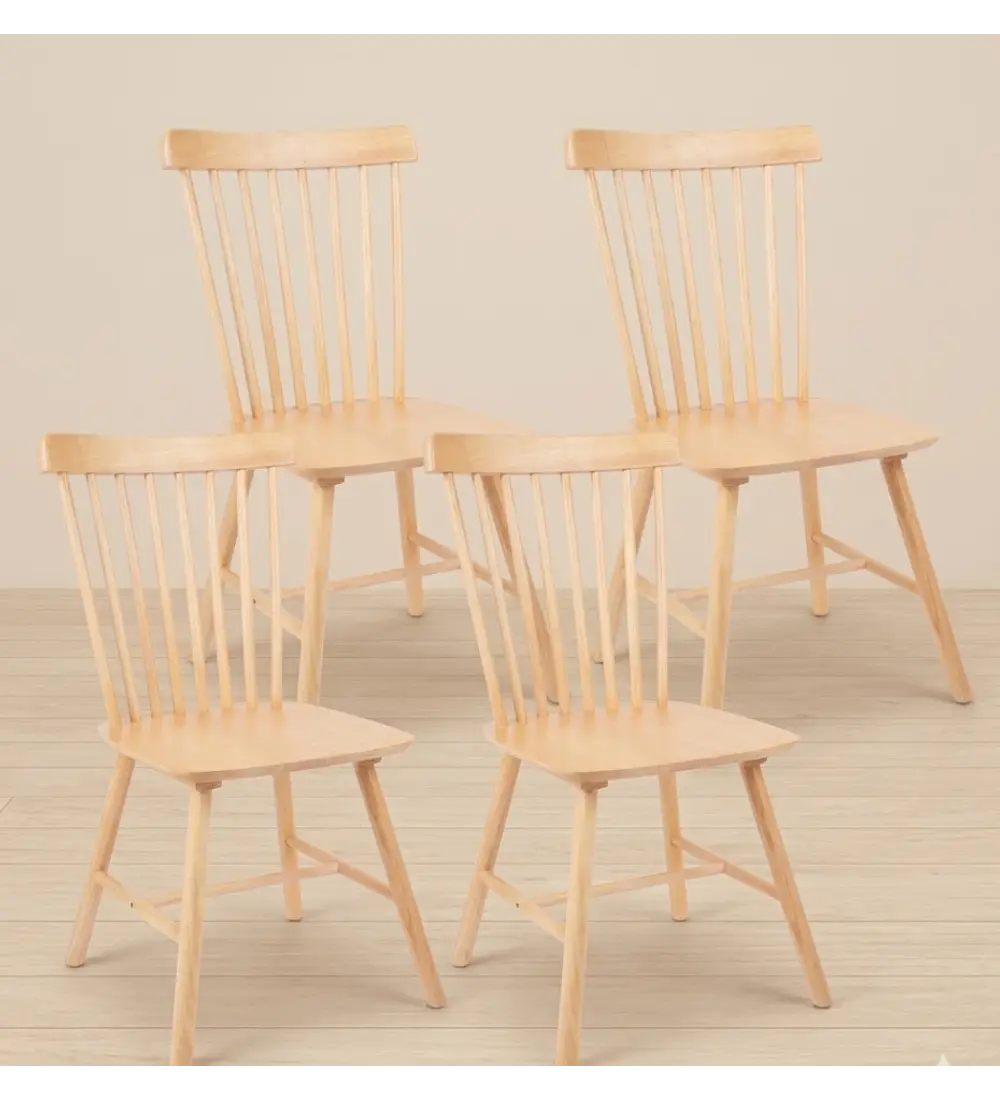 Pack 4 Silla Windsor Madera 