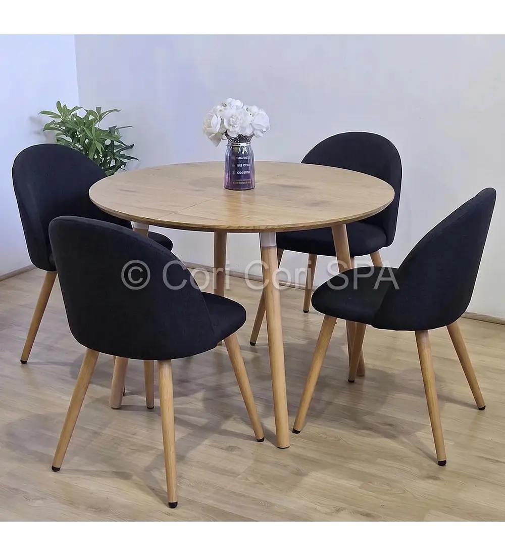 Comedor Mesa Expandible (100 - 180cms) + Sillas Bread Lino