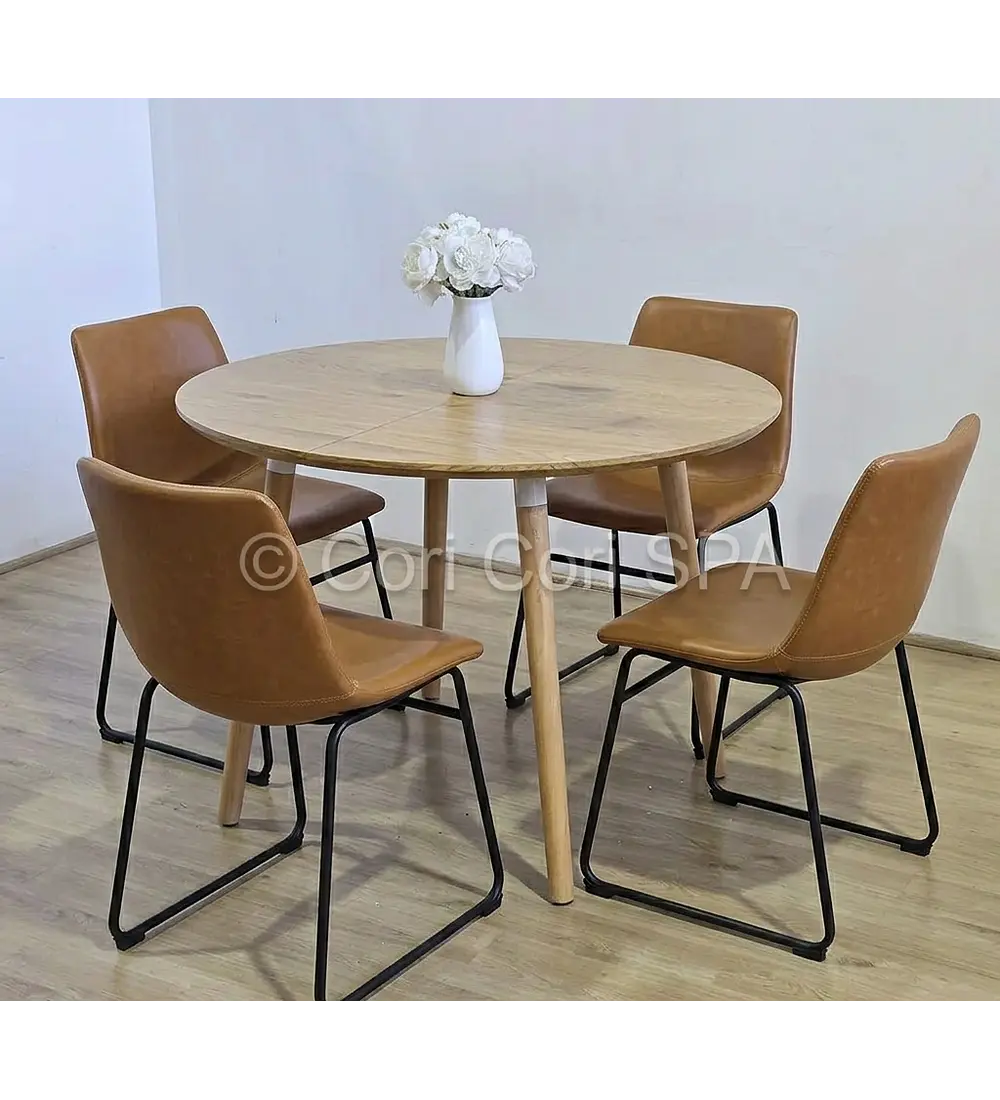 Comedor Mesa Expandible (100 - 180cms) + 4 Sillas Crazy horse