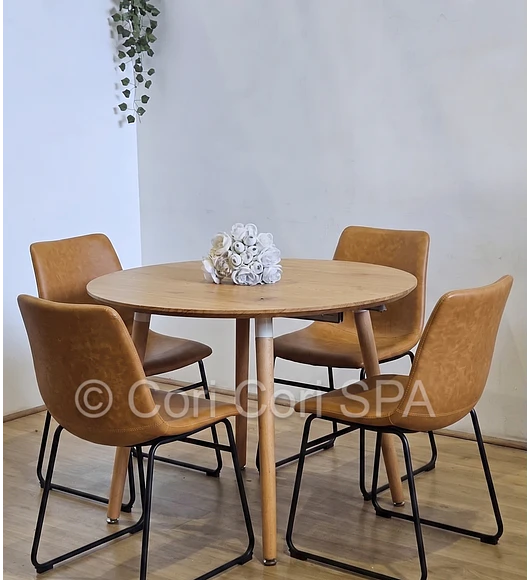 Comedor Mesa Expandible (100 - 180cms) + 4 Sillas Crazy horse