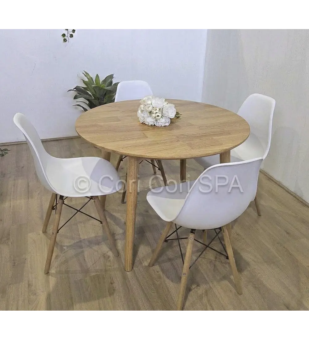 Comedor Mesa Vema 100cms + 4 Sillas Eames 