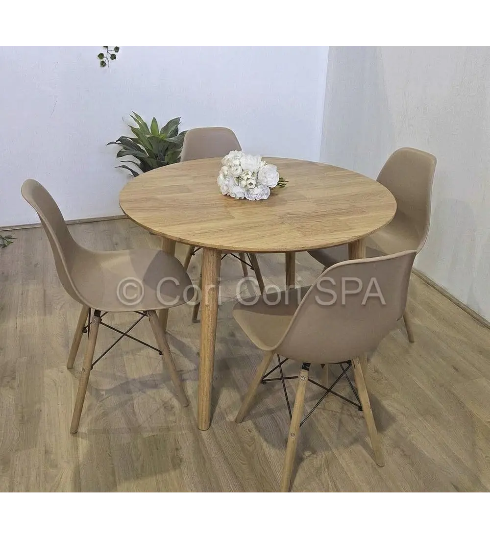 Comedor Mesa Vema 100cms + 4 Sillas Eames 