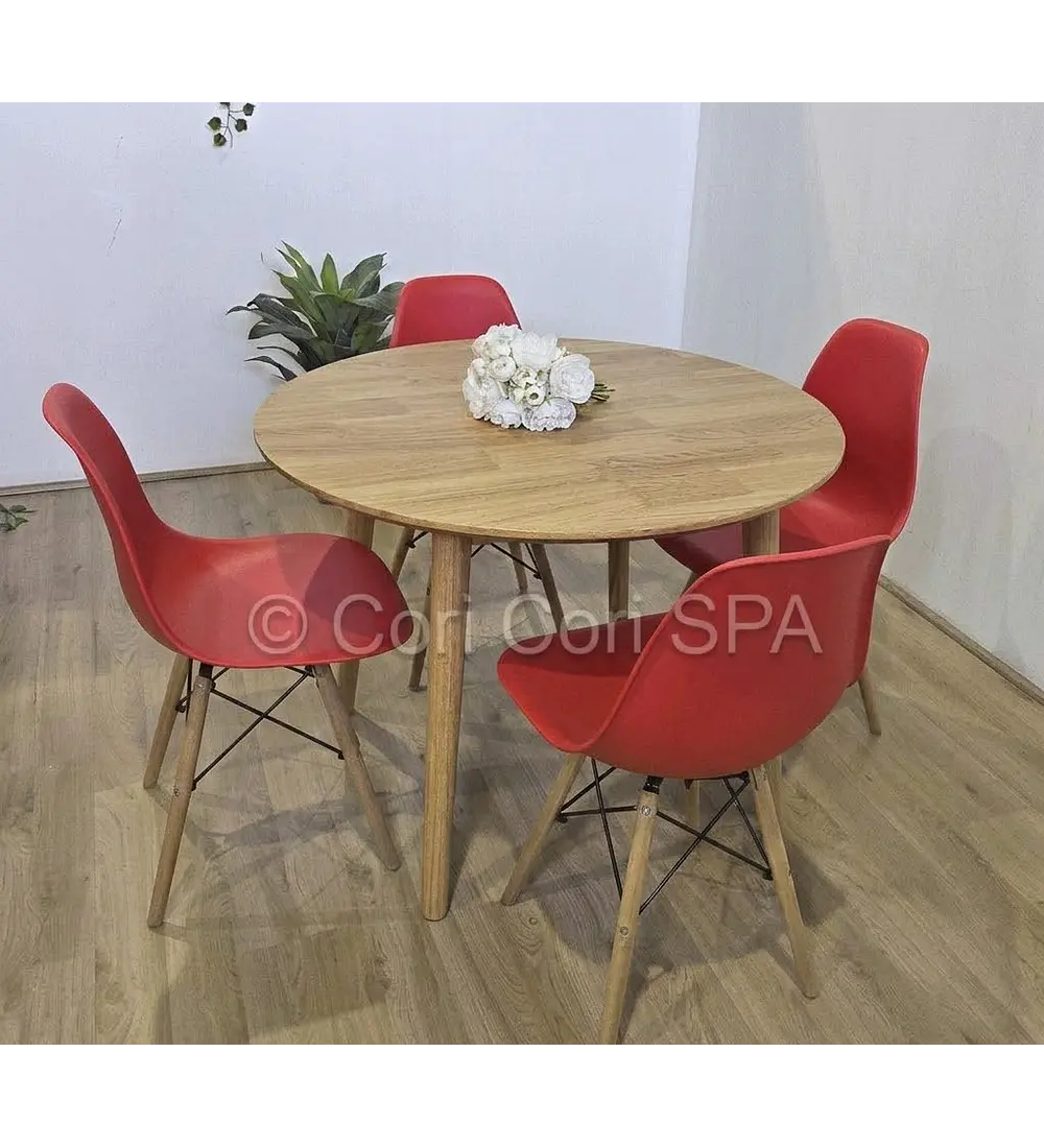 Comedor Mesa Vema 100cms + 4 Sillas Eames 