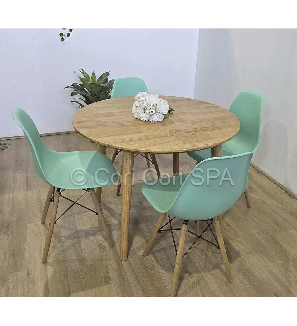 Comedor Mesa Vema 100cms + 4 Sillas Eames 