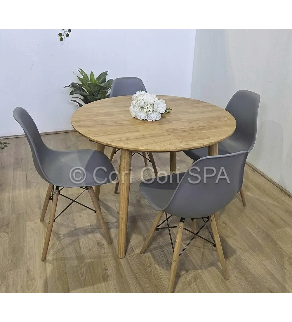Comedor Mesa Vema 100cms + 4 Sillas Eames 