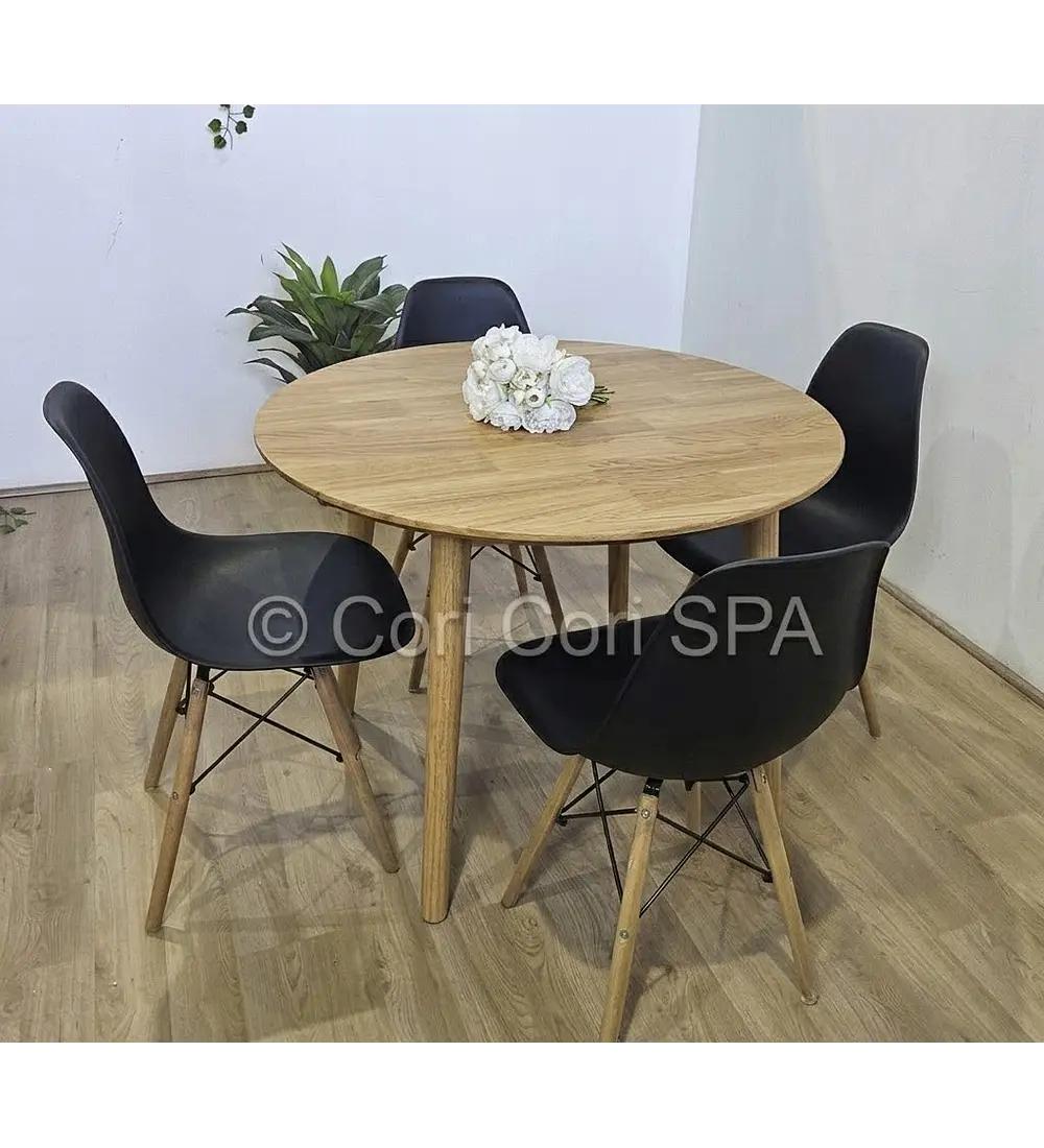 Comedor Mesa Vema 100cms + 4 Sillas Eames 