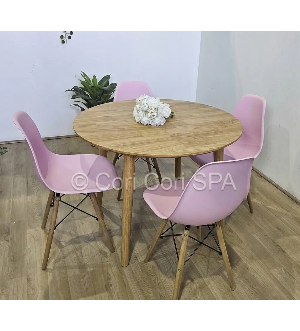 Comedor Mesa Vema 100cms + 4 Sillas Eames 