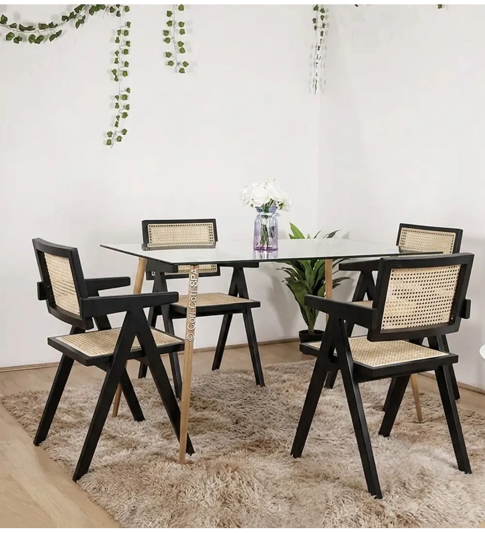 Comedor Mesa Rubi 120x80cm  + 4 Sillas Chandigart