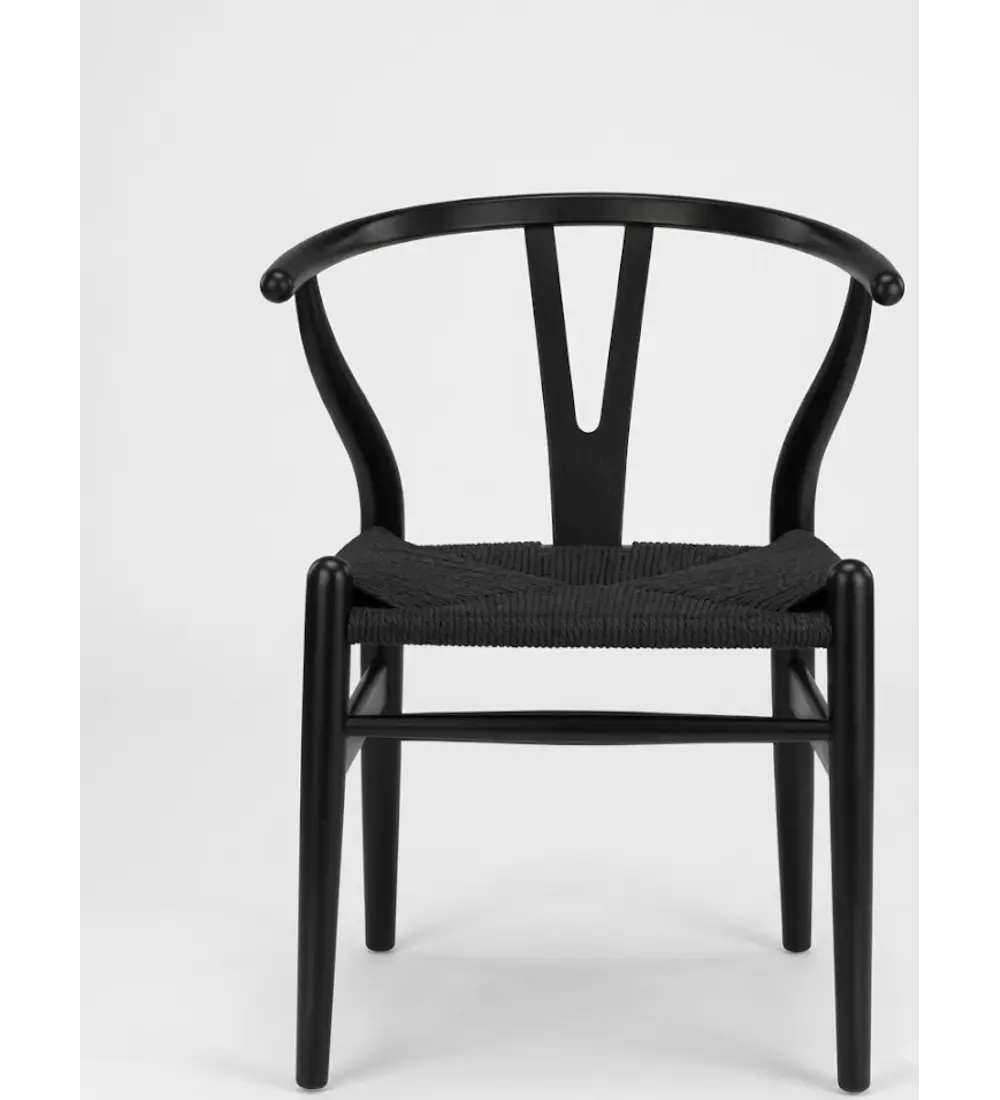 Comedor Mesa Rubi 120x80cm + 4 Sillas Wishbone Madera 