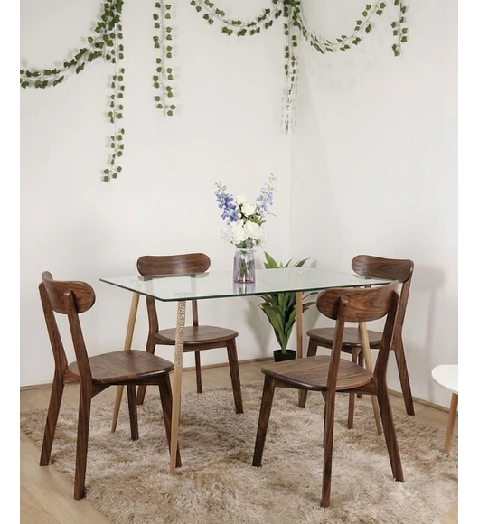 Comedor Mesa Rubi 120x80cm + 4 Sillas Louis