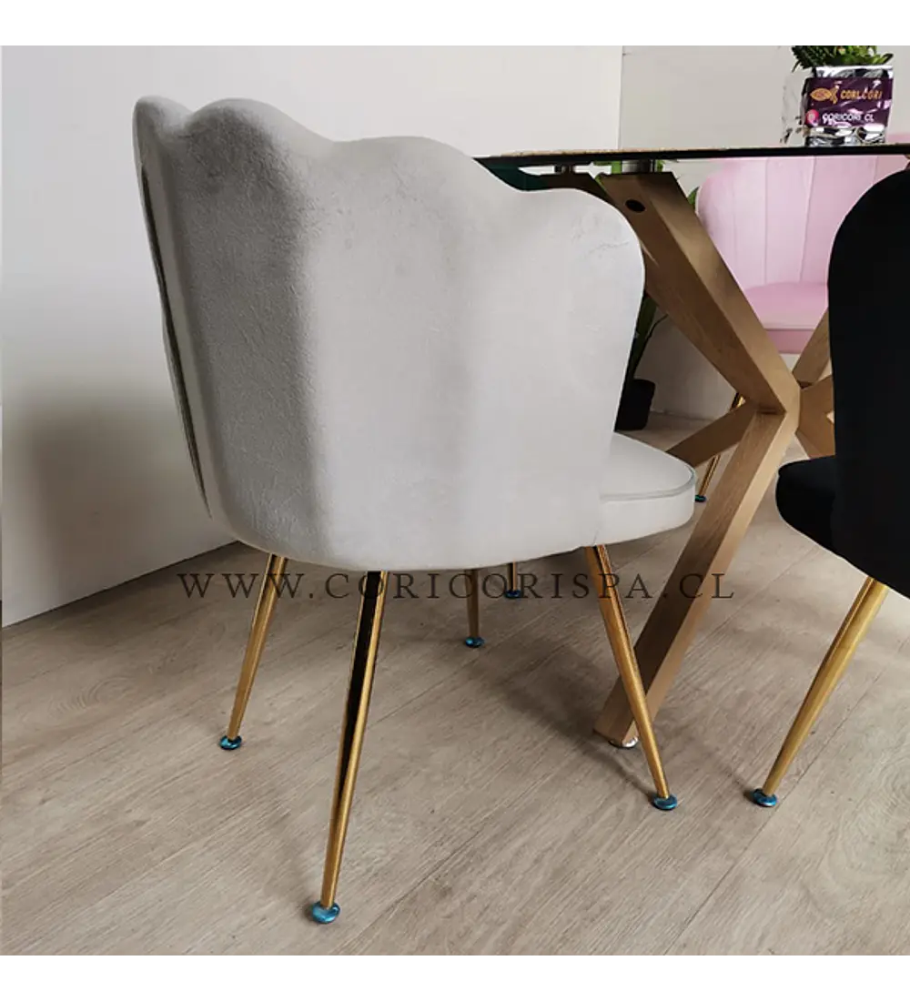 Comedor Mesa Warwick 120cms + 4 Sillas Corona Gold