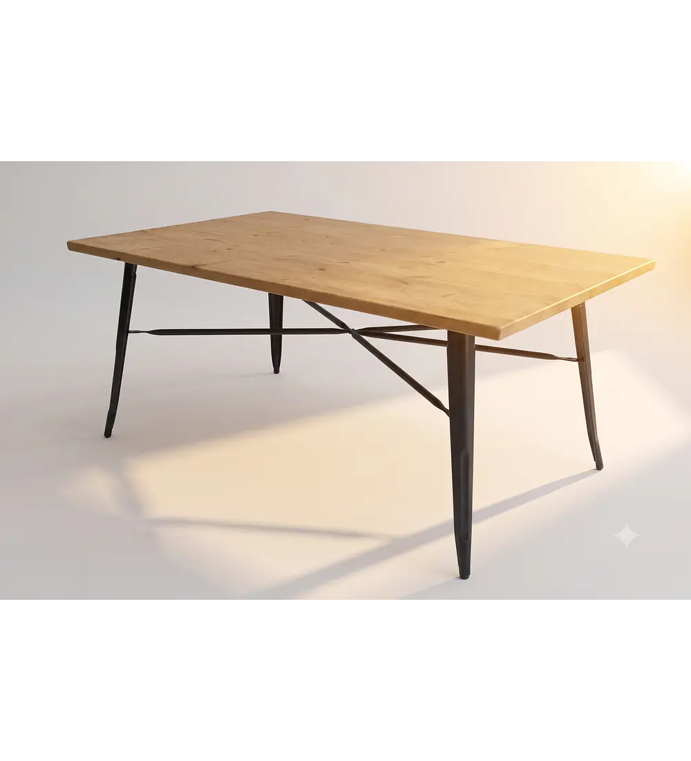 Mesa Madera Natural 140x90cm