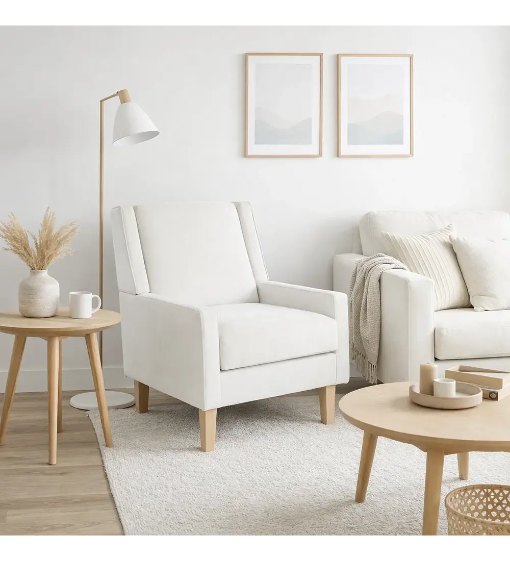 Sillón Elegance Home en Tela Beige