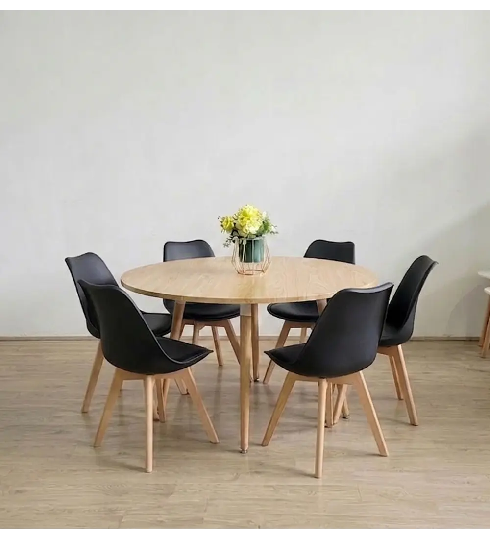 Comedor Aura 120cms + 6 Sillas Tulip
