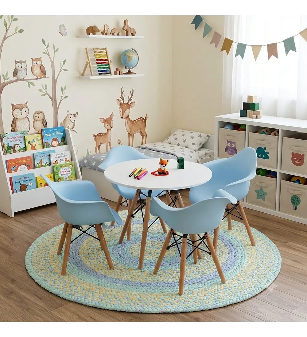 Pack Eames Kids (1 Mesa + 4 Butacas)