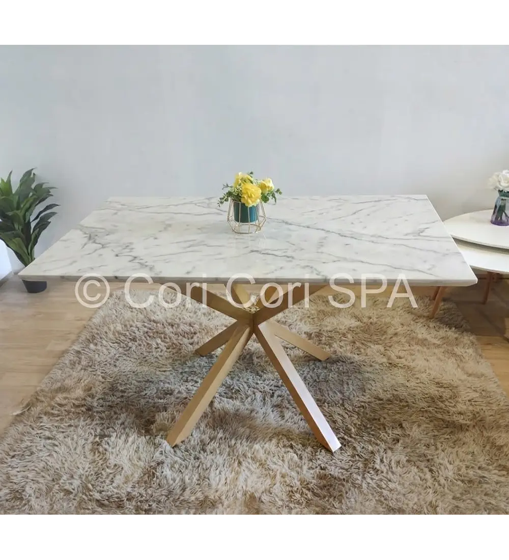 Comedor Madrid Stone Wood 140x80cms + 4 Sillas Mariposa Velvet 