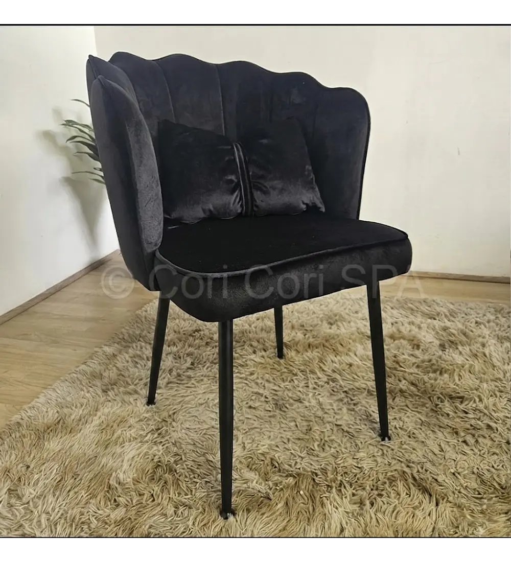 Sitial Corona Velvet Black
