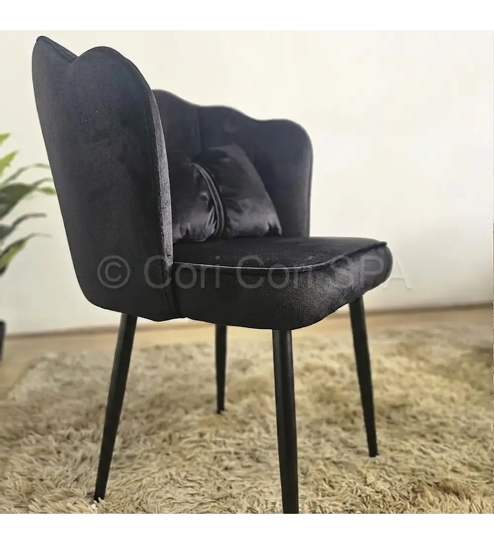 Sitial Corona Velvet Black