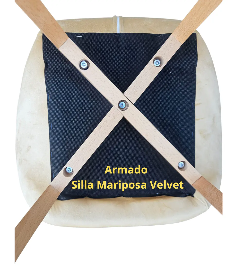 Comedor Warwick Stone Wood + 6 Sillas Mariposa Velvet