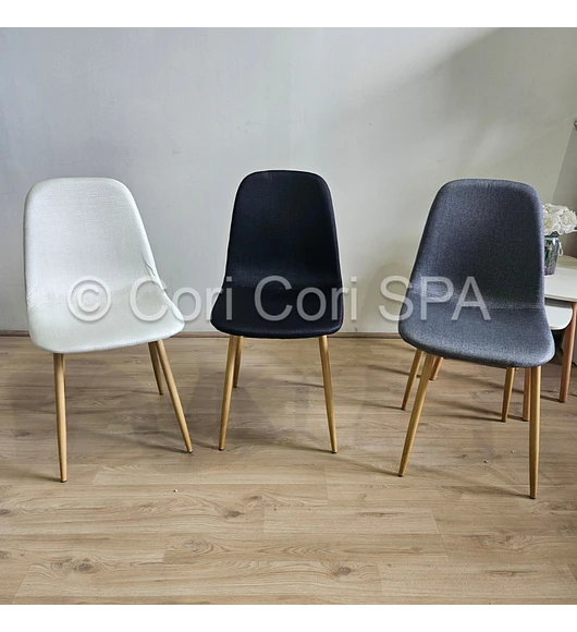 Silla Scoop Lino Wood