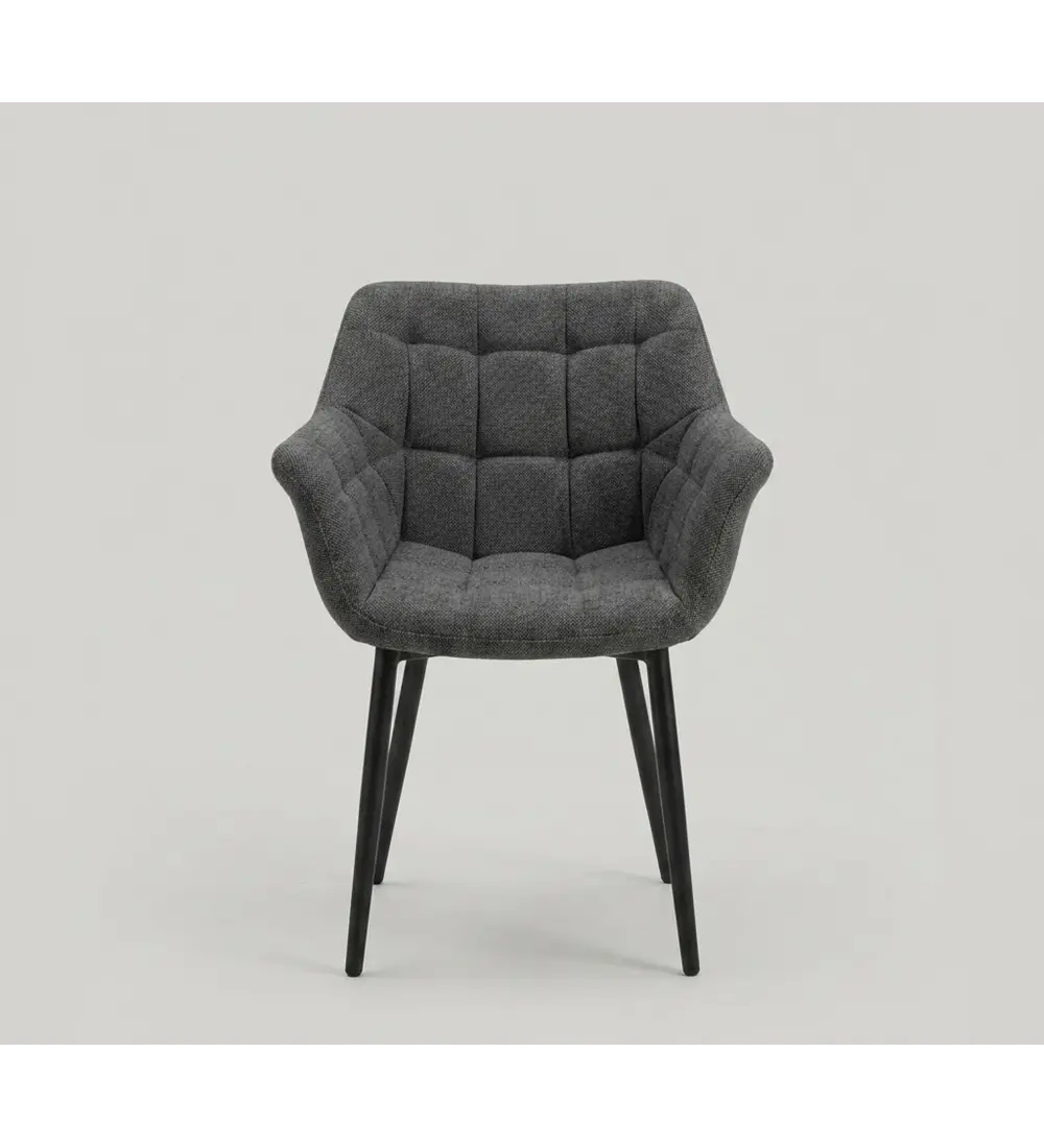 Sitial Capitonne Lino Black