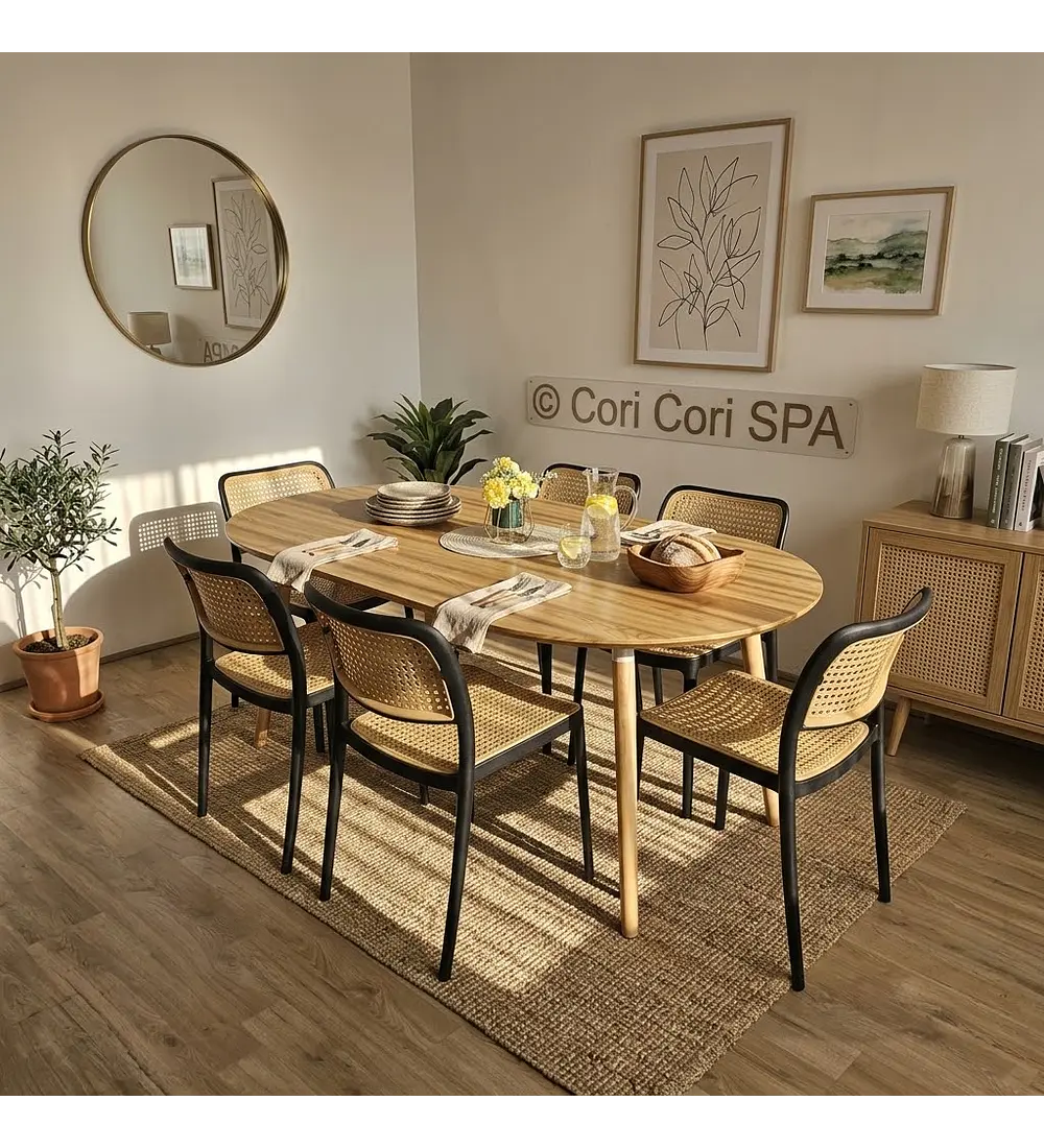 Comedor Mesa Expandible (100 - 180cms) + Sillas Delta