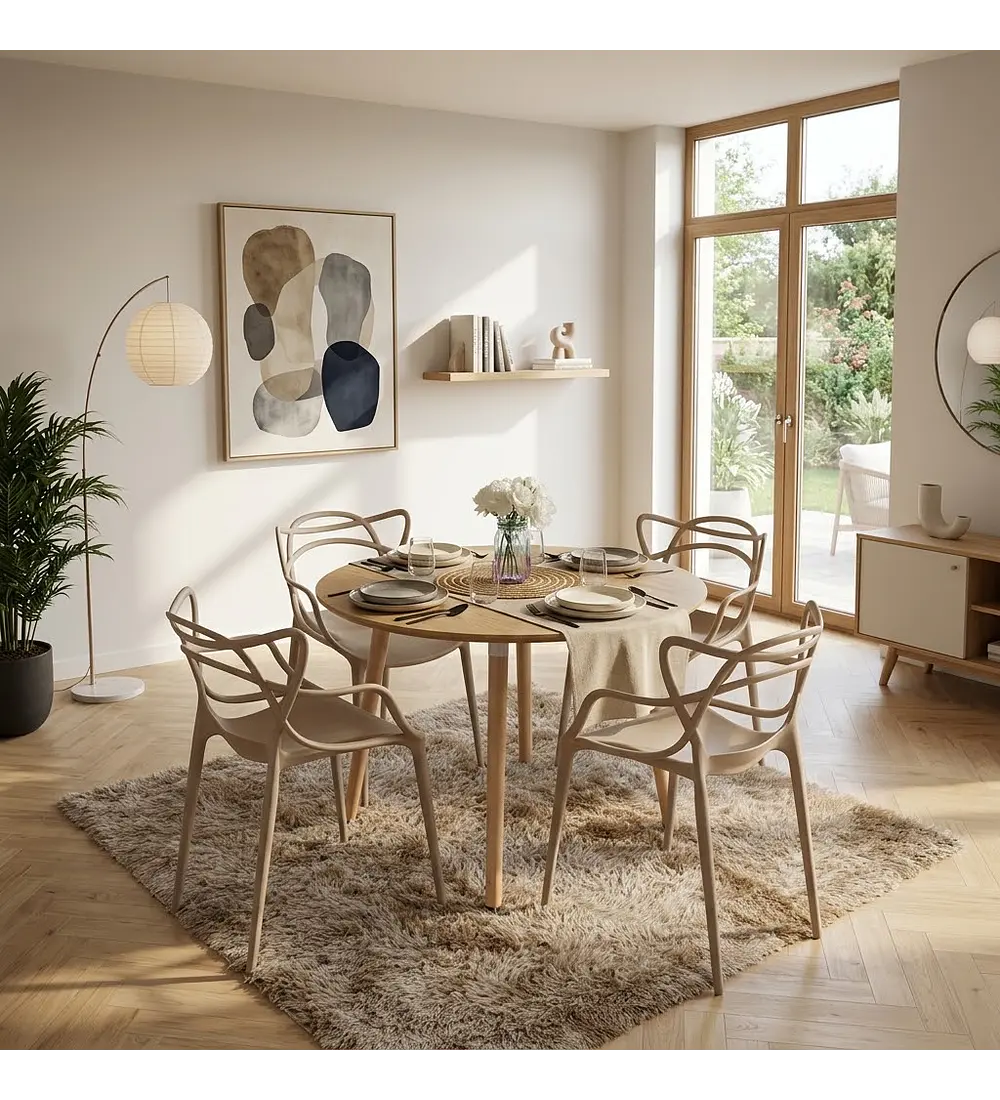 Comedor Mesa Expandible (100 - 180cms) + 4 Sillas Master