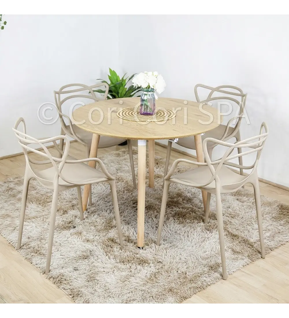 Comedor Mesa Expandible (100 - 180cms) + 4 Sillas Master