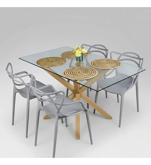Comedor Madrid 160x90cms + 4 Sillas Master 
