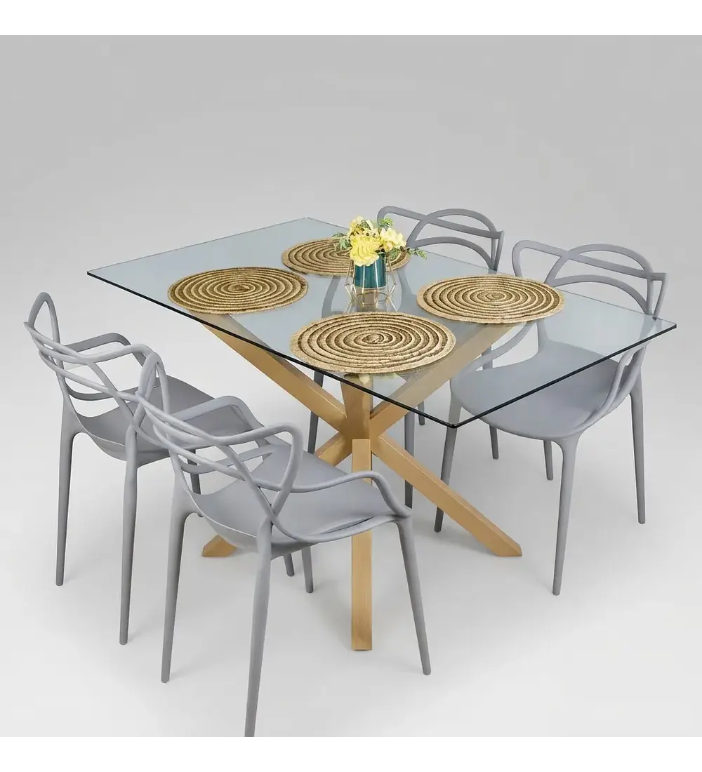 Comedor Madrid 140x80cms  + 4 Sillas Master 