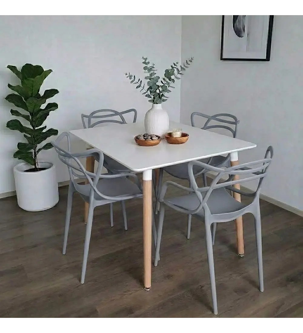 Comedor Mesa Melamina 120 x 80cms + 4 Sillas Master