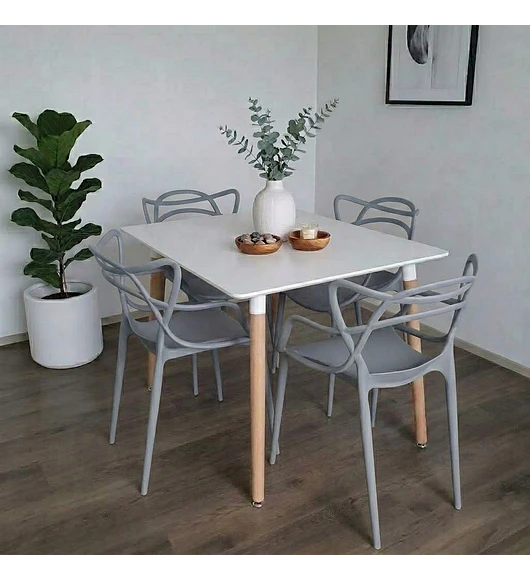 Comedor Mesa Melamina 120 x 80cms + 4 Sillas Master