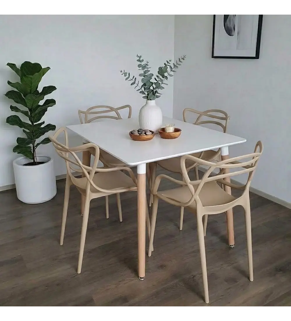Comedor Mesa Melamina 120 x 80cms + 4 Sillas Master