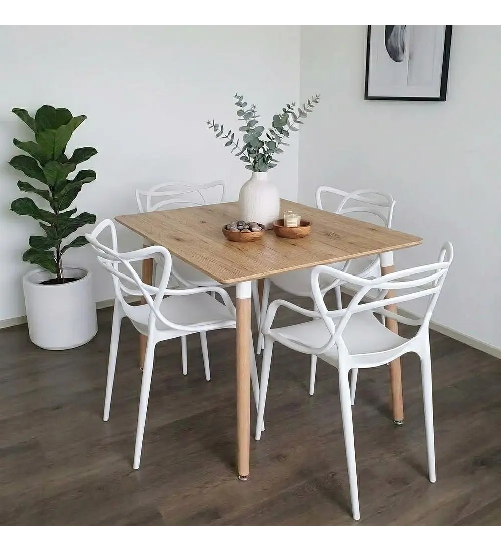 Comedor Mesa Melamina 120 x 80cms + 4 Sillas Master