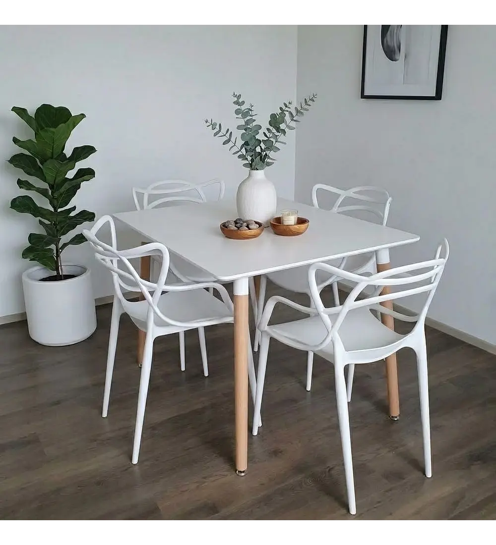 Comedor Mesa Melamina 120 x 80cms + 4 Sillas Master