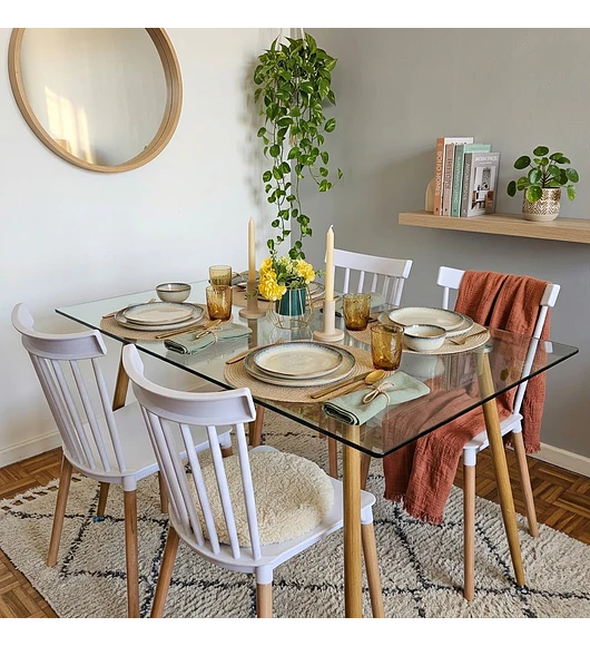 Comedor Rubi 120x80cms + 4 Sillas Windsor