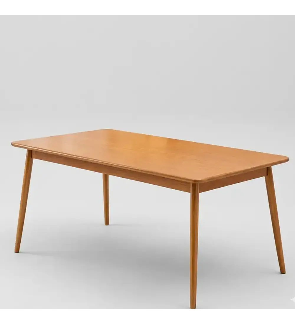 Comedor Mesa Vema Natural + 6 Sillas Capitonne Velvet