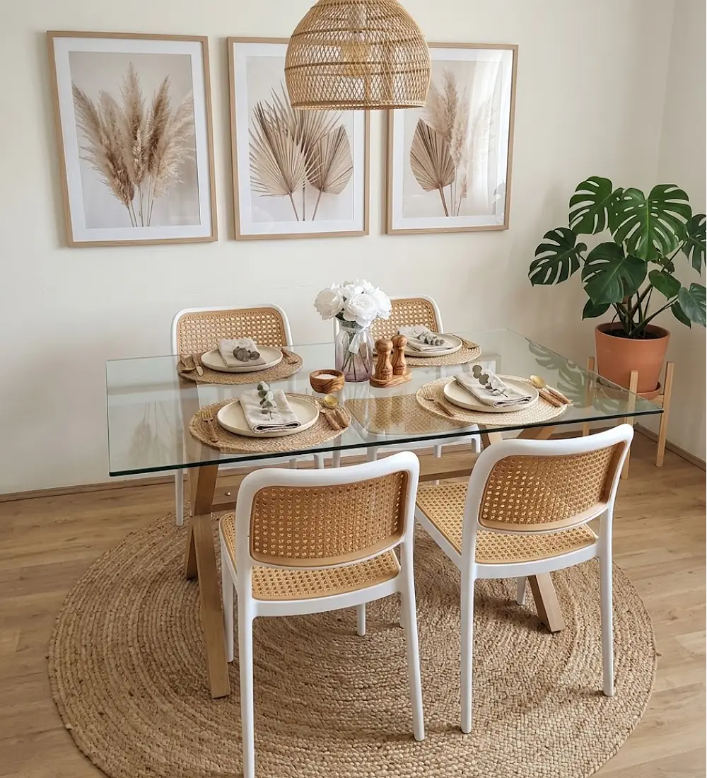 Comedor Medlock 140x90cm +  4 Sillas Delta