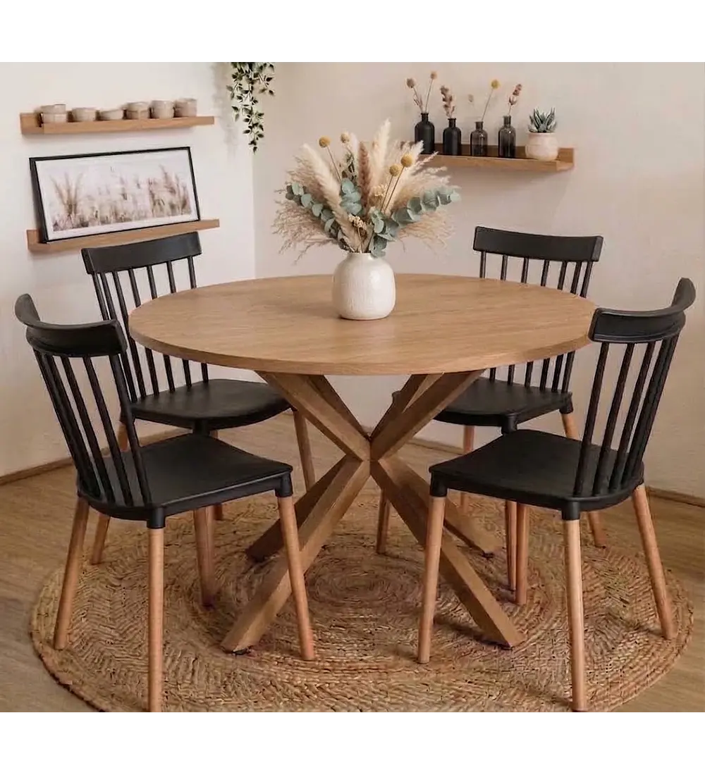 Comedor Warwick Wood  + 4 Sillas Windsor