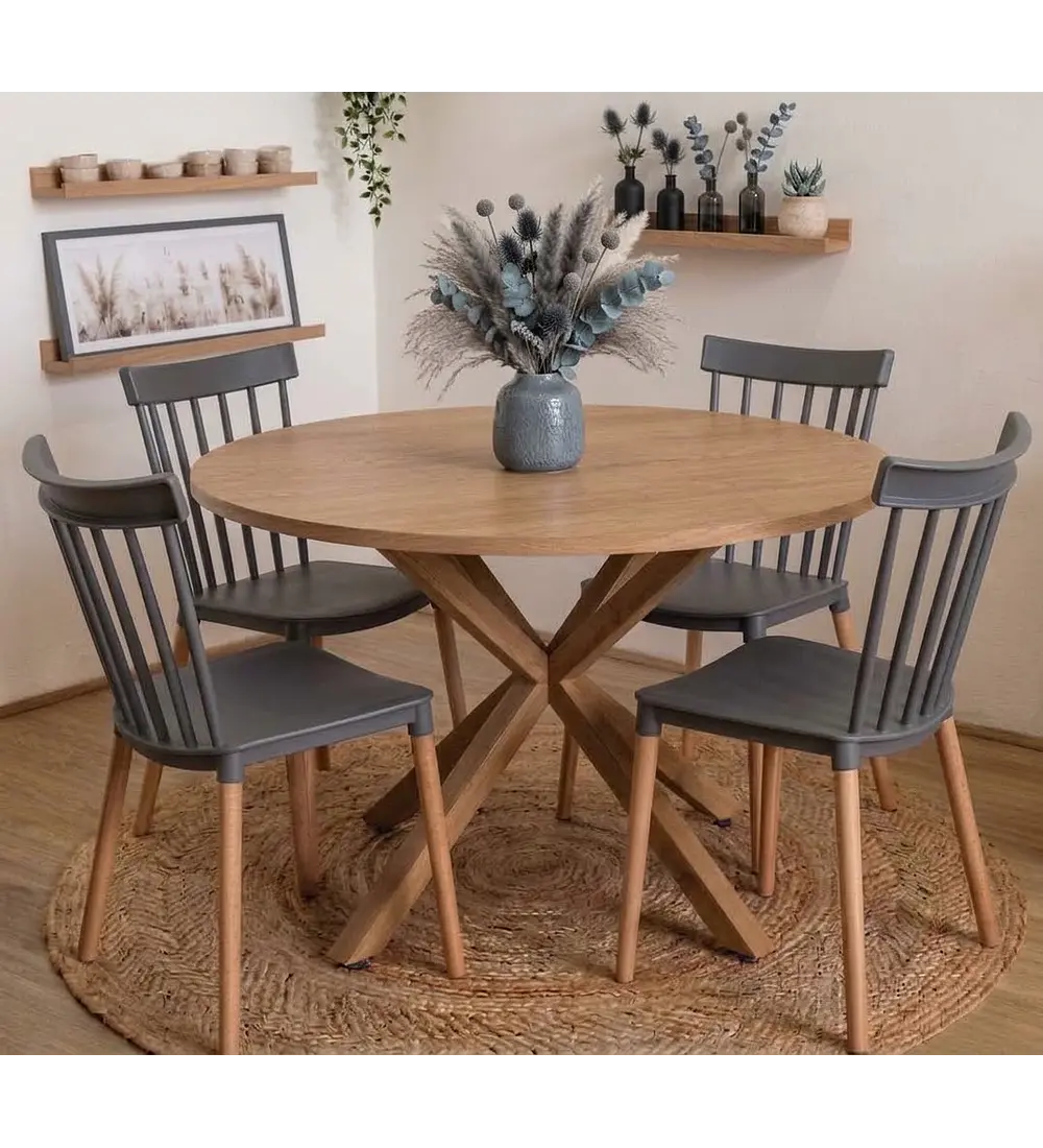 Comedor Warwick Wood  + 4 Sillas Windsor