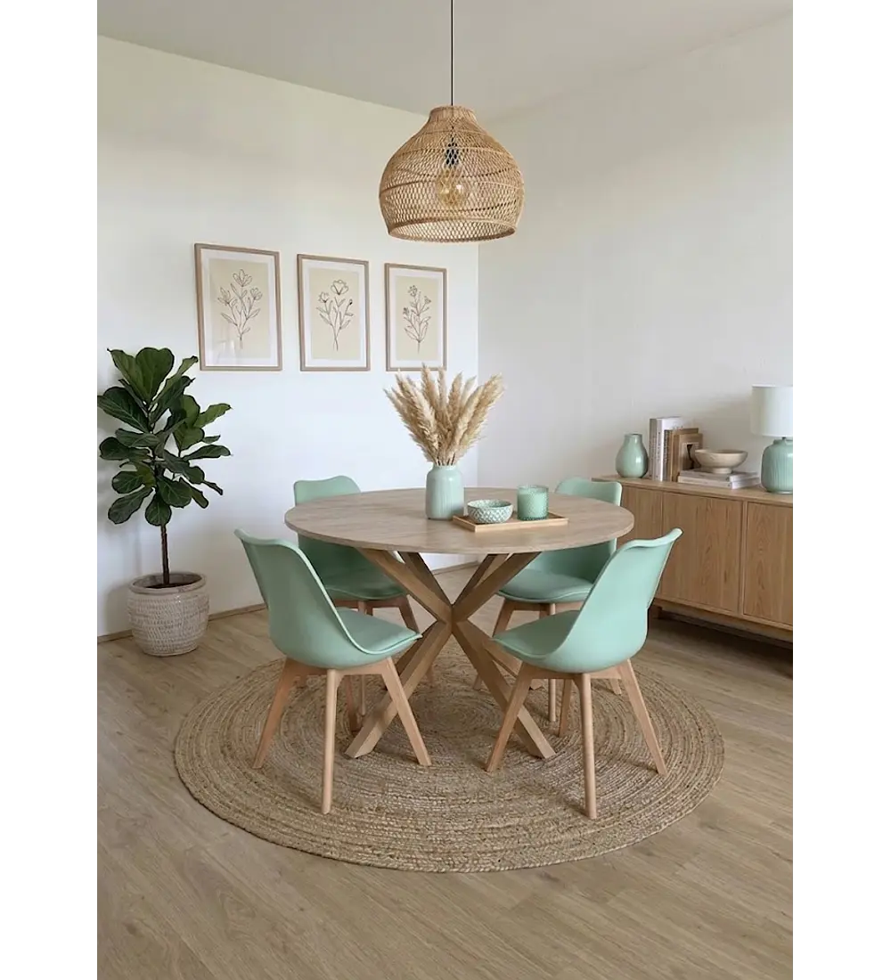 Comedor Warwick Wood + 4 Sillas Tulip