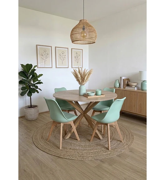 Comedor Warwick Wood + 4 Sillas Tulip