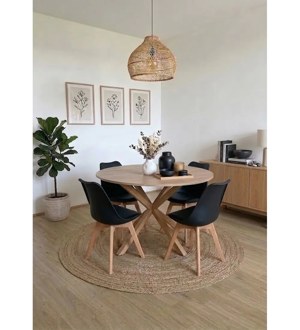 Comedor Warwick Wood + 4 Sillas Tulip