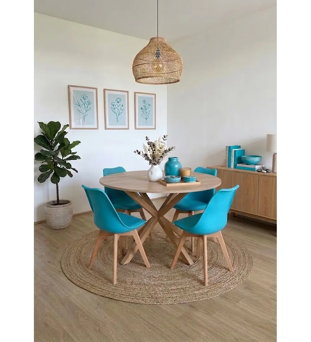 Comedor Warwick Wood + 4 Sillas Tulip