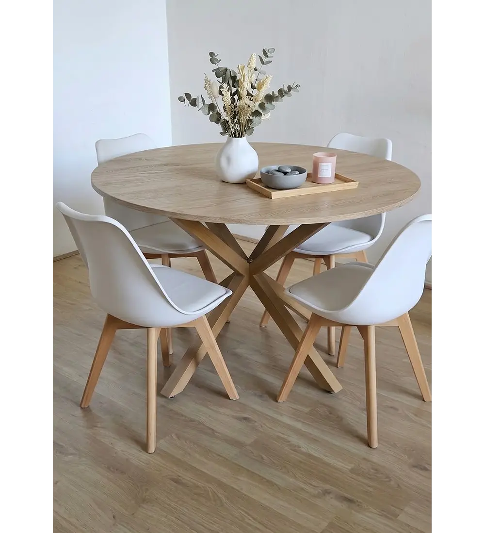Comedor Warwick Wood + 4 Sillas Tulip