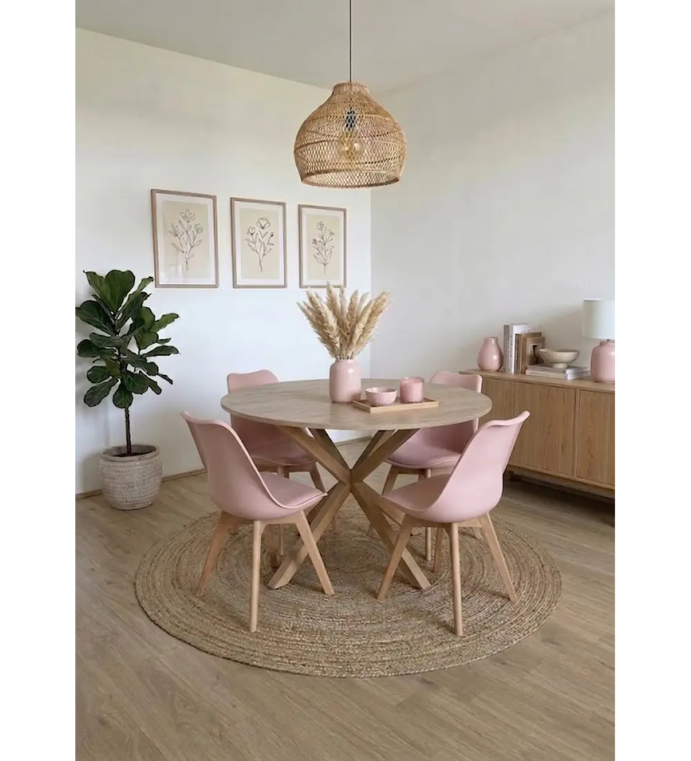 Comedor Warwick Wood + 4 Sillas Tulip