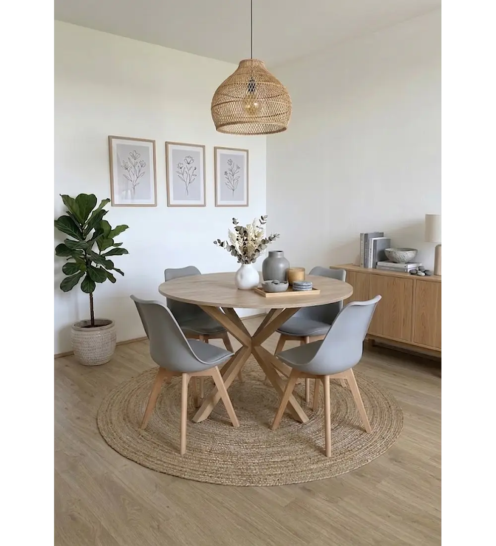 Comedor Warwick Wood + 4 Sillas Tulip