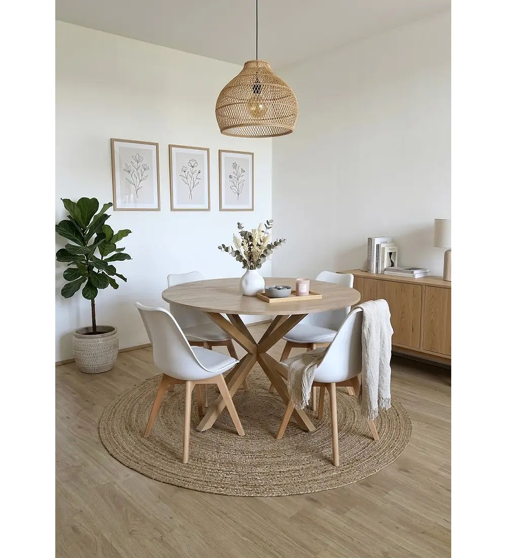 Comedor Warwick Wood + 4 Sillas Tulip